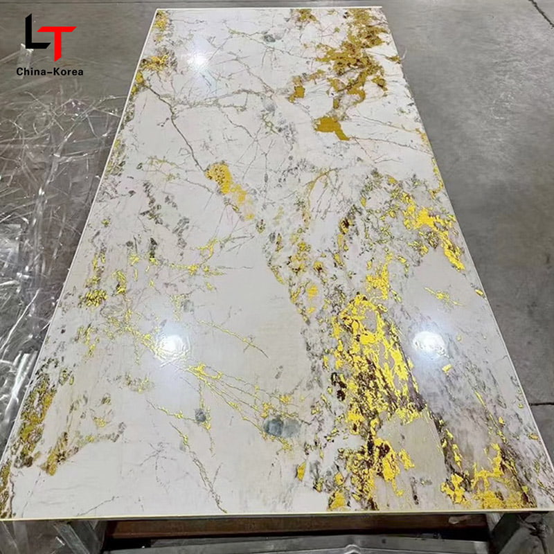 Vanntett 1220×2440mm 3mm PVC UV-plate for innvendig veggpaneldekorasjon med høyglansfinish for huskontordesigndekor