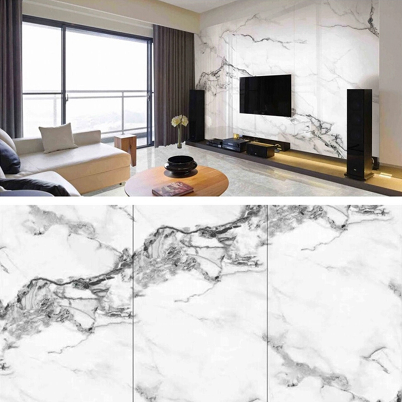 1220×2800 mm UV-belagt PVC-marmorplate for møbler og skap Lett og slitesterk dekorasjon Laminert plastveggpanel