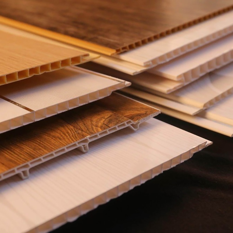 Miljøvennlig bambus trefiber integrert veggpanel 600x9 mm PVC WPC Slitesterk Allsidig moderne interiørdesign Enkel installasjon