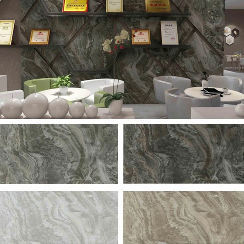 1220mm×2440mm SPC Veggpanel Baderomsveggplate Vanntett og flammehemmende miljøvennlig interiør UV-dekorative paneler