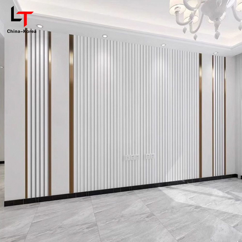 1220×2440 mm miljøvennlig PVC trefinerkorn dekorative veggpaneler for innendørs veggkledning Vanntett Ripebestandig Enkel å installere