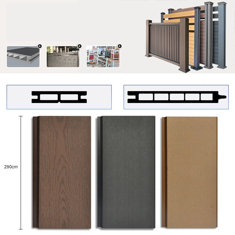 Co-ekstrudering Dekorativ gjerdeskjerm Værbestandig Wpc Composite Privacy Hagegjerde Solbestandig Slitebestandig Anti-termitt Enkel å installere