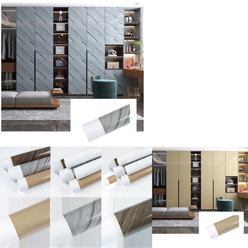 Gylden varmstempling marmor varmeoverføringsfilm PVC-møbeldekorfilm Vakuumpressefolie for dør til veggpanel WPC UV-plate