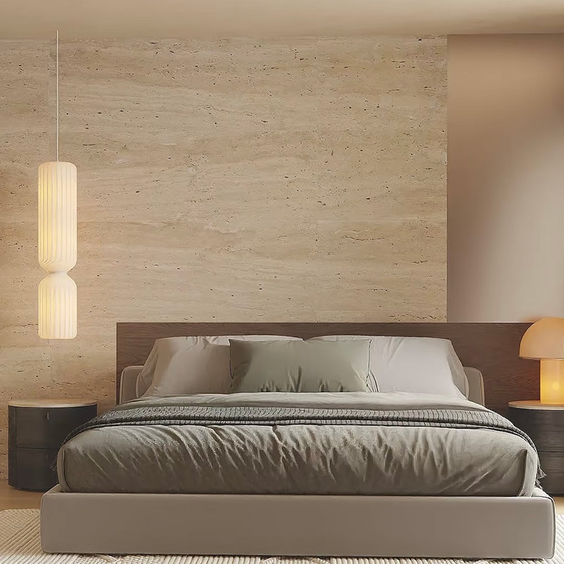 Brannsikker flisfiner Faux Interiør bøybar myk veggkledning Travertin Kunstig fleksibel myk steinveggpaneler