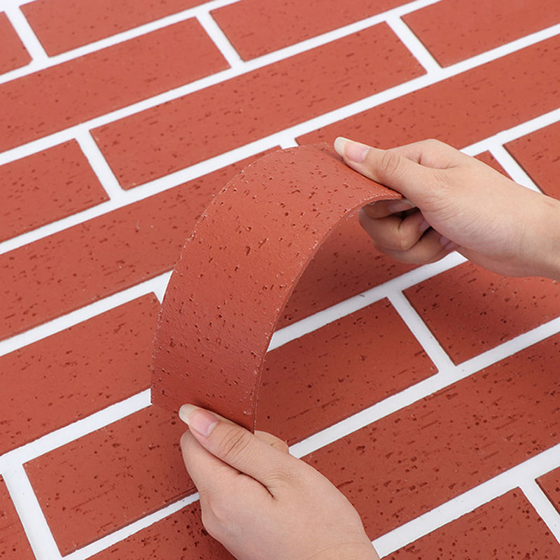 Moderne design Brannsikre lette veggpaneler Nytt materiale Myk steinbekledning Fleksibel MCM-fliser Lineær steinveggbelegg