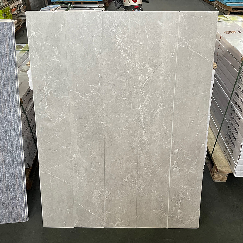 Hvit og svart marmor trekorn stiv kjernelås Klikklås Vinylplankegulv Piso PVC Interiør Klikk Piso SPC-gulv