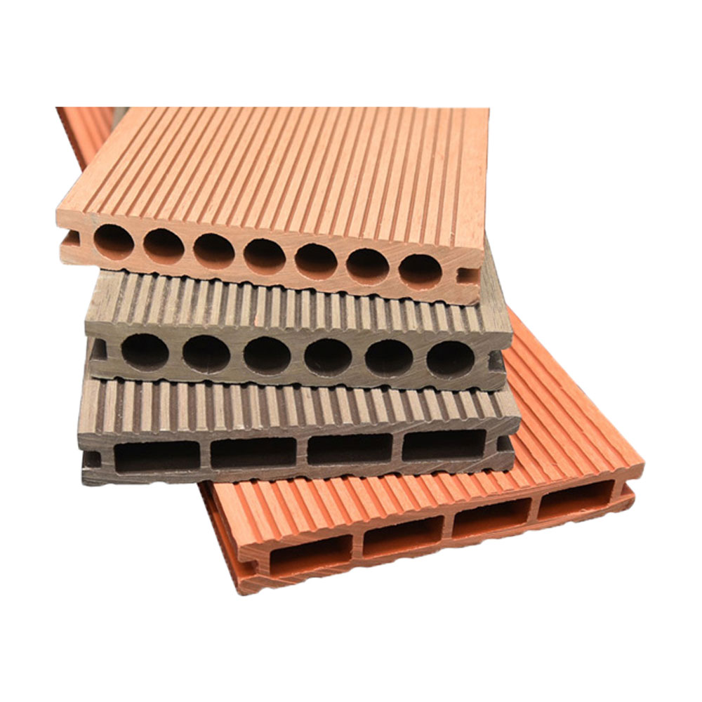 Interlock Wpc Utendørs terrassebord 3D preging Trekorn Kompositt terrassebord Tre Plast tekstur Gulvbelegg